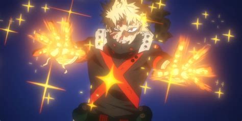 Katsuki Bakugo usando su Explosión