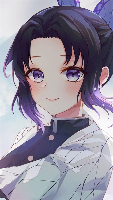 Retrato de Shinobu Kocho con su característica sonrisa.