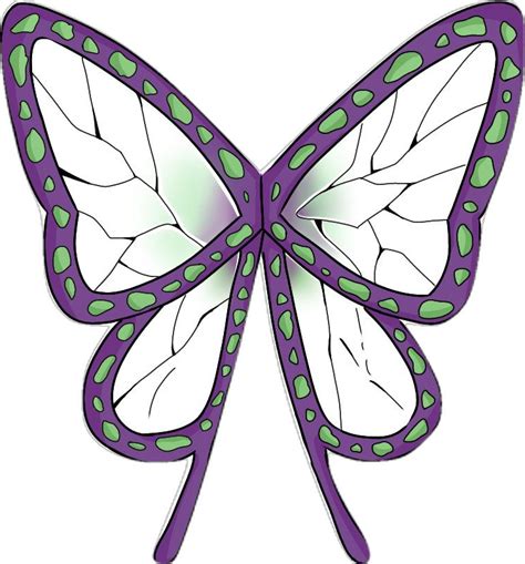 Detalle del haori de mariposa de Shinobu Kocho.