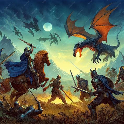 Pareja de hombres en un entorno de fantasía medieval