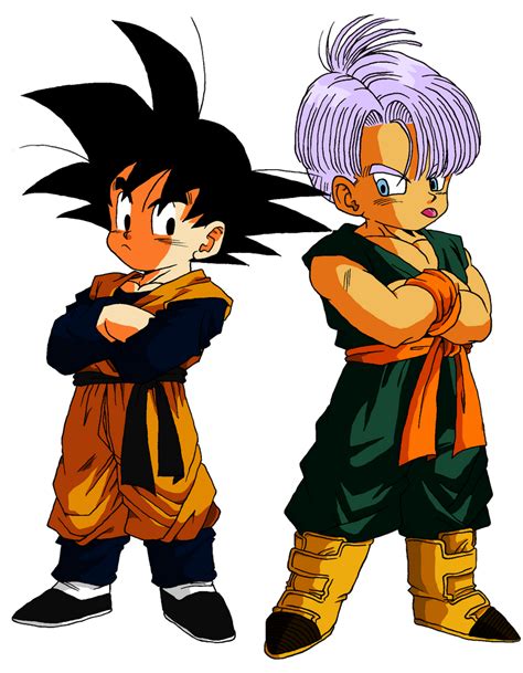 Goten y Trunks entrenando juntos