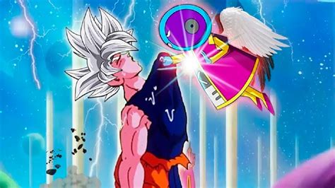 Goku interactuando con Zeno Sama