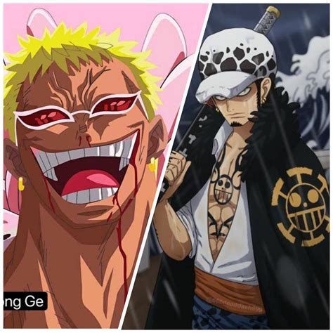 Doflamingo disparando a Law