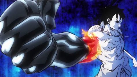 Luffy usando Haki del Armamento avanzado contra Kaido