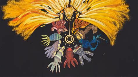 Ilustración de los nueve Bijus