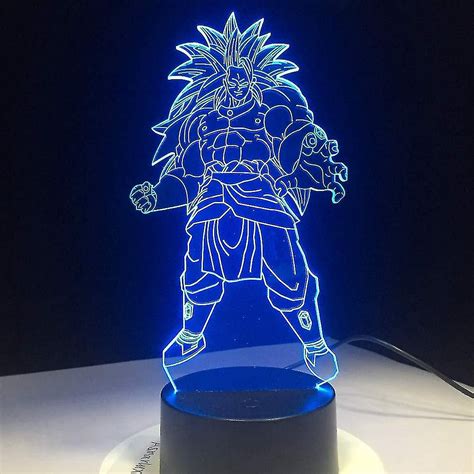 Lámpara 3D Goku Super Saiyan en acción