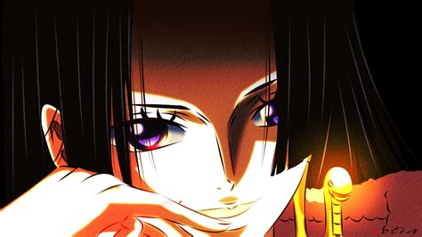 Boa Hancock transformando a alguien en piedra