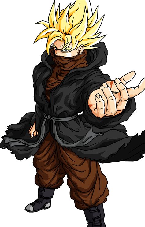 Goku enfrentando al Saiyajin Encapuchado