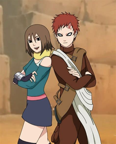 Ilustración de Gaara y Matsuri interactuando durante la Guerra Ninja