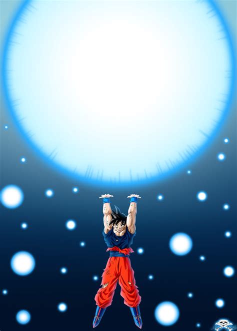 Ilustración de Goku cargando la Genkidama