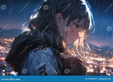 Sakura llorando bajo la luna