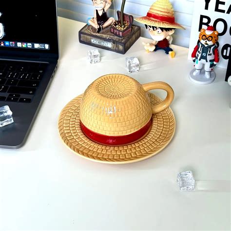Set de Taza y Plato Sombrero de Paja de One Piece