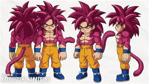 Comparativa visual de Goku SSJ4 en GT y Daima