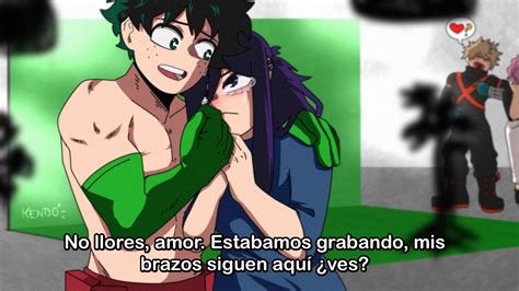 Izuku Midoriya y Kendo Onodera compartiendo un momento romántico.