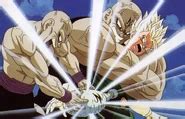 Spopovich y Yamu robando la energía de Gohan
