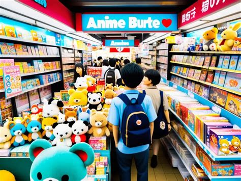 Diversos productos de merchandising de anime
