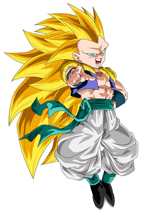 Imagen de Gotenks en su forma Super Saiyajin.