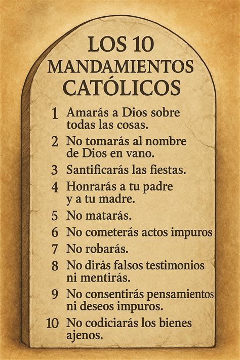 Representación artística de los Diez Mandamientos