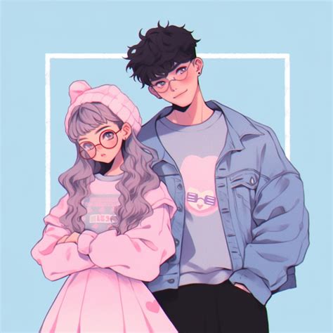 pareja anime yaoi morena con gafas