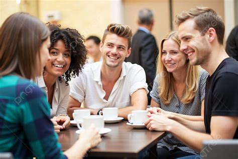 Escena de un grupo de amigos reunidos en un restaurante