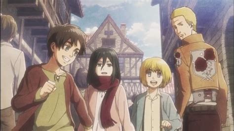 Flashback de Eren, Mikasa y Armin de niños