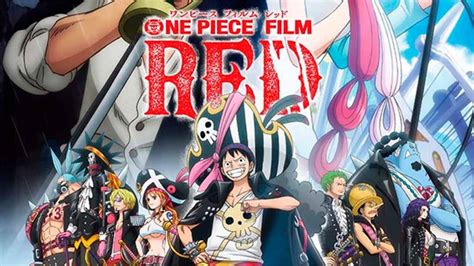 Póster oficial de One Piece Film: Red mostrando a Uta y a los Piratas de Sombrero de Paja.