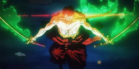 Zoro usando el estilo de tres espadas
