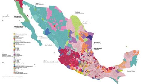 Mapa de ubicaciones de crimen organizado