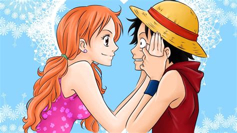 Luffy y Nami en un momento emotivo