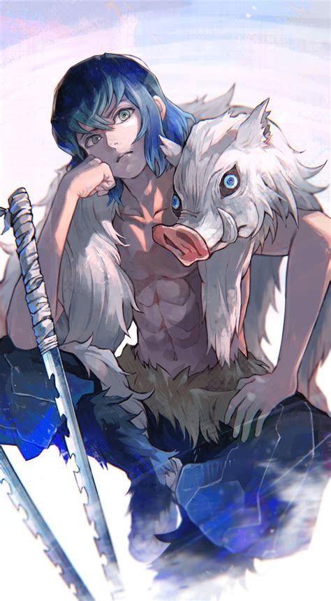 Representación realista de Inosuke Hashibira