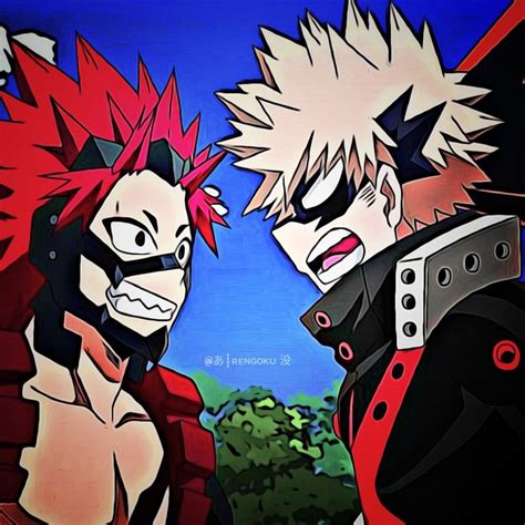 Bakugou y Kirishima trabajando juntos