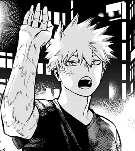 Panel del manga donde Bakugou se disculpa con Deku