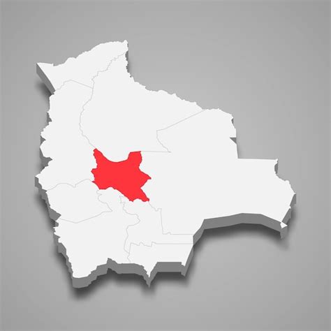 Mapa de Bolivia con la ubicación de Cochabamba