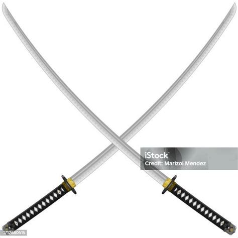 Ilustración de espadas samurái