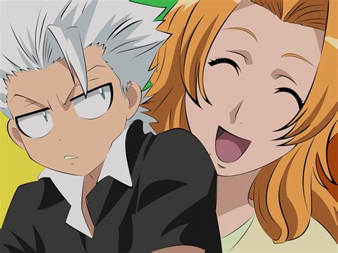 Rangiku Matsumoto y Tōshirō Hitsugaya discutiendo amistosamente