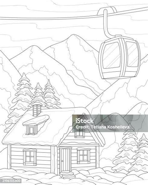 Paisaje invernal en la montaña Moak