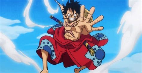 Luffy celebrando la victoria en Wano