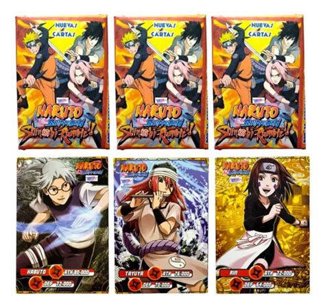 Imagen de un blister de sobres de cartas de Naruto Shippuden