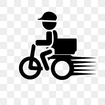 Silueta de un repartidor