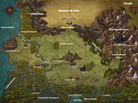 Mapa de Baste Dungeon y sus alrededores