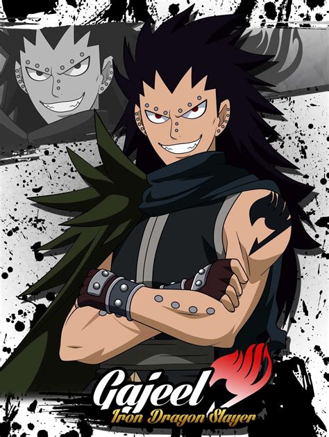 Gajeel Redfox en su forma de dragón de hierro y sombra
