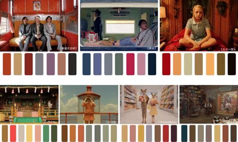 Paleta de colores característica de Wes Anderson