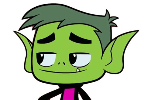 Chico Bestia disfrazado de fantasma intentando asustar a Starfire