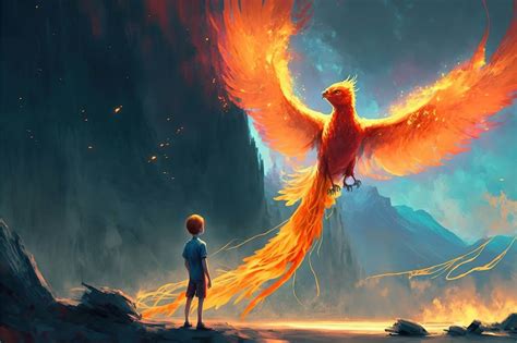 La imponente criatura del Fénix destruyendo la ciudad