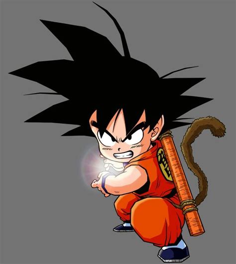 Goku niño lanzando un Kamehameha