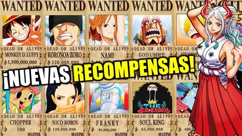 Infografía de las recompensas de los Mugiwara