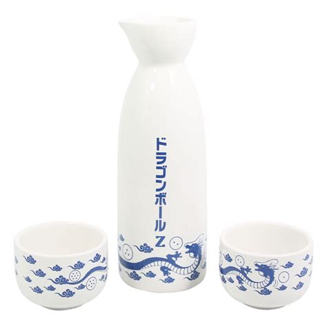 Sake Set de cerámica Blue Shenron de Dragon Ball Z