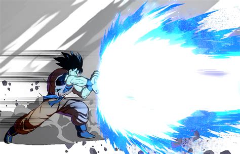 Ilustración de Son Goku realizando un Kamehameha