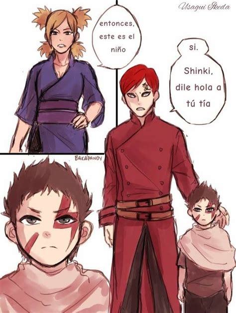 Gaara y Sakura abrazando a Shinki