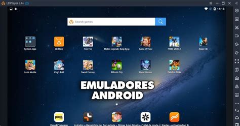 Interfaz de emulador con múltiples instancias de juego
